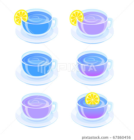 蝴蝶豌豆孤立在白色背景上的插圖 67860456