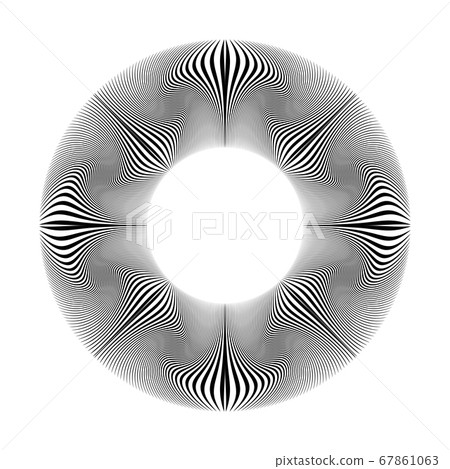 Abstract decorative lines pattern in circle shape. Abstract decorative lines pattern in circle shape. 67861063