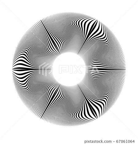 Abstract decorative lines pattern in circle shape. Abstract decorative lines pattern in circle shape. 67861064