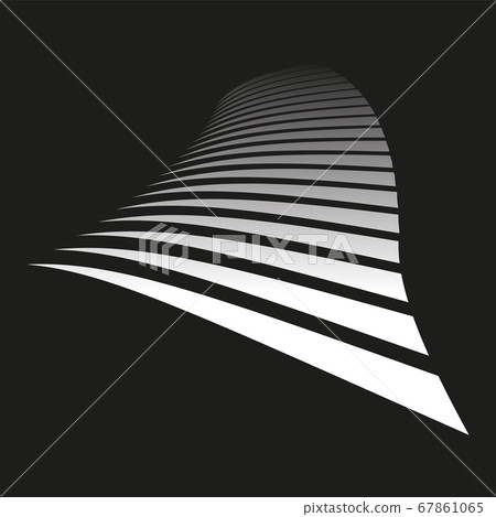Lines on black background. Diminishing perspective 67861065