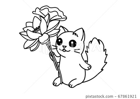 vector cute cartoon little cat. vector cute cartoon little cat. 67861921