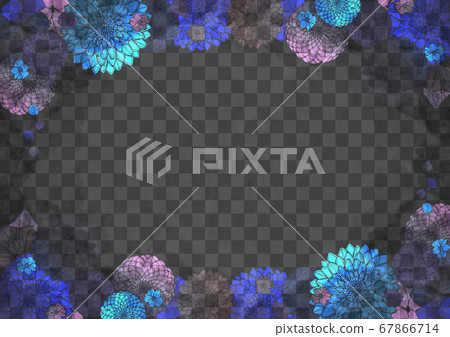 Retro Japanese pattern, watercolor background material, antique plant pattern, black floral pattern Retro Japanese pattern, watercolor background material, antique plant pattern, black floral pattern 67866714