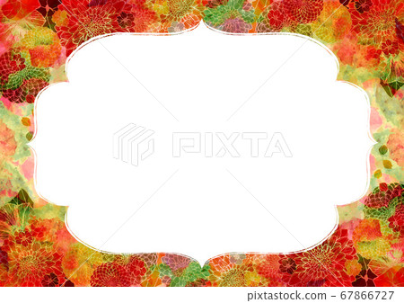 Retro Japanese pattern New Year's card Autumn festival background material Antique plant pattern Floral pattern Retro Japanese pattern New Year's card Autumn festival background material Antique plant pattern Floral pattern 67866727