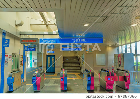 Cityscape of Tokyo Yurikamome Scenery around Shintoyosu Station 67867360