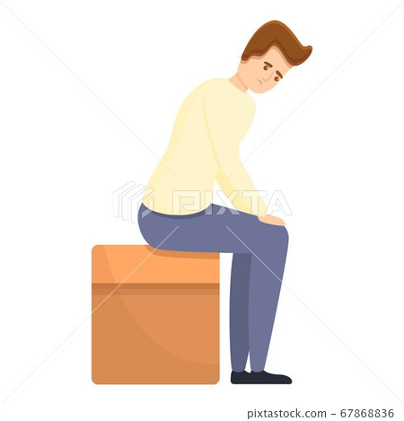 Jobless man icon, cartoon style 67868836