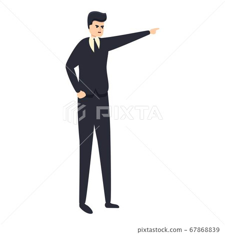 Angry employer icon, cartoon style 67868839