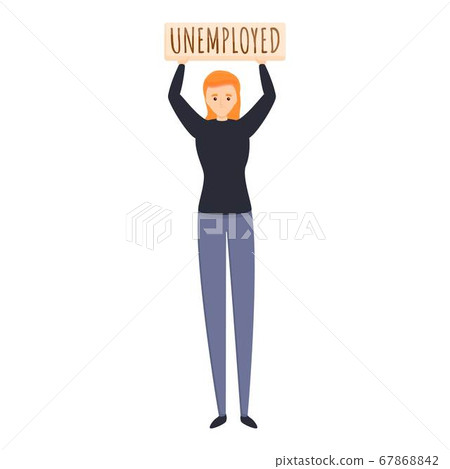 Jobless girl icon, cartoon style Jobless girl icon, cartoon style 67868842
