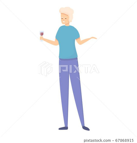 Happy retirement icon, cartoon style Happy retirement icon, cartoon style 67868915