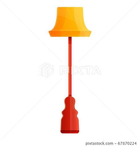 Dressing room lamp stand icon, cartoon style 67870224