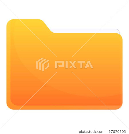 Pc folder document icon, cartoon style Pc folder document icon, cartoon style 67870503