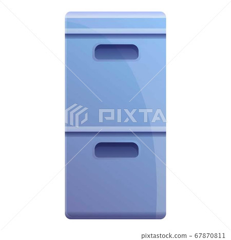 Storage documents box icon, cartoon style 67870811