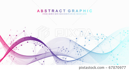 Geometric Abstract Background With Connected Stock Illustration