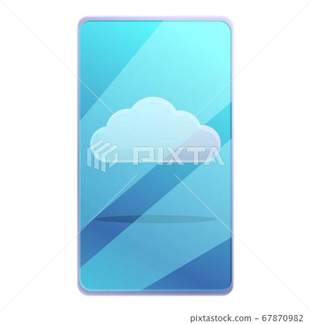 Remote smartphone cloud icon, cartoon style 67870982