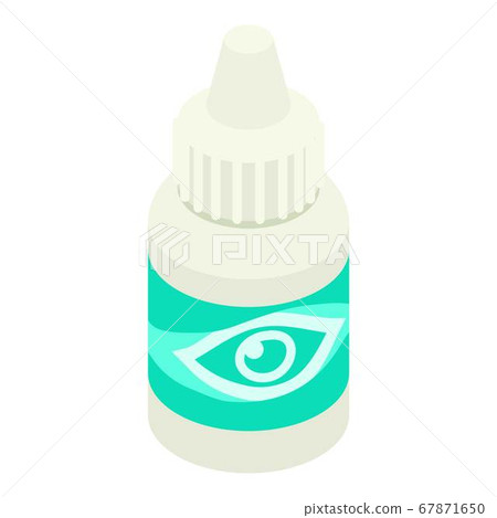 Eye lens dropper icon, isometric style Eye lens dropper icon, isometric style 67871650