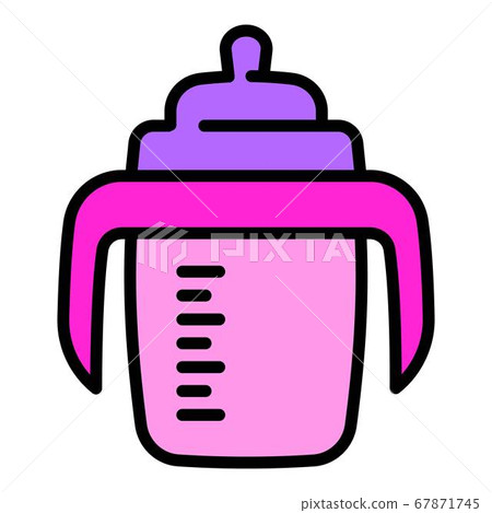Sippy cup icon, outline style Sippy cup icon, outline style 67871745