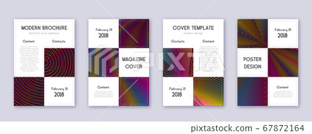 Business brochure design template set. Rainbow abs Business brochure design template set. Rainbow abs 67872164