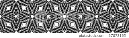 Dark black and white Seamless Border Scroll. Geome Dark black and white Seamless Border Scroll. Geome 67872165