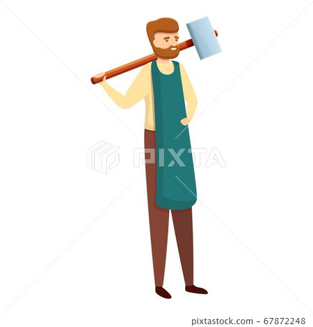 Blacksmith industry icon, cartoon style 67872248