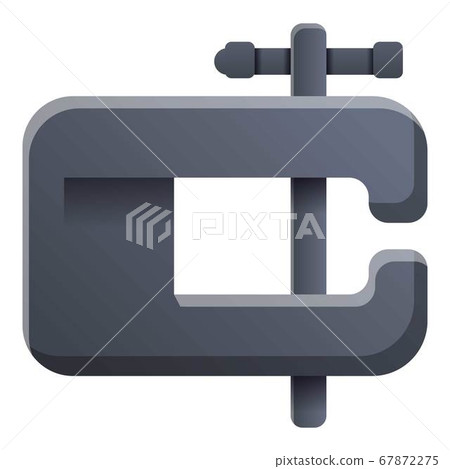 Blacksmith clamp icon, cartoon style 67872275