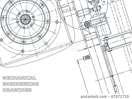 Mechanical instrument making. Technical illustration. Blueprint, cover, banner. Vector engineering drawings. Technical abstract backgrounds Mechanical instrument making. Technical illustration. Blueprint, cover, banner. Vector engineering drawings. Technical abstract backgrounds 67872720