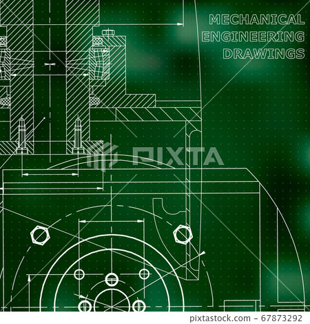 Blueprint. Vector engineering drawings. Mechanical instrument making Blueprint. Vector engineering drawings. Mechanical instrument making 67873292
