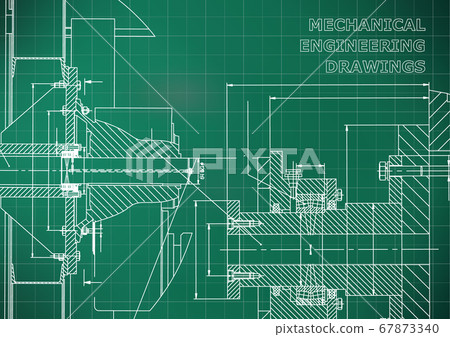 Blueprint. Vector engineering drawings. Mechanical instrument making Blueprint. Vector engineering drawings. Mechanical instrument making 67873340