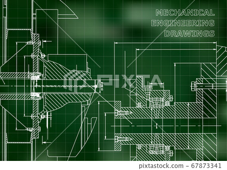Blueprint. Vector engineering drawings. Mechanical instrument making Blueprint. Vector engineering drawings. Mechanical instrument making 67873341