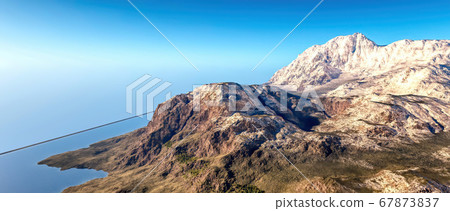 distant landscape in the morning 3d rendering 67873837