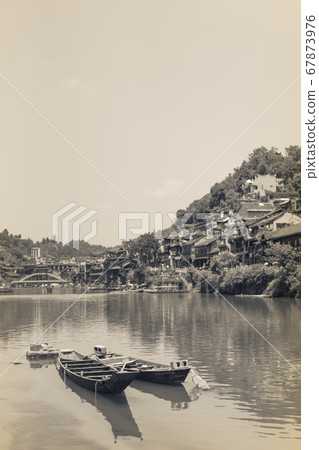 Old wooden boats in Fenghuang Old wooden boats in Fenghuang 67873976