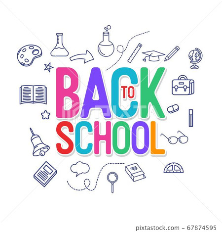 Back to school element icon vector Back to school element icon vector 67874595