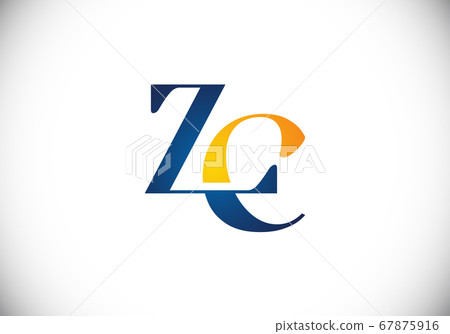 Initial Monogram Letter Z C Logo Design Vector... - Stock Illustration ...
