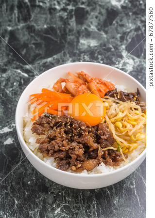 Korean food bibimbap bowl 67877560
