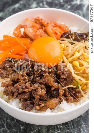 Korean food bibimbap bowl 67877567
