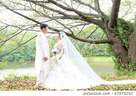 婚紗禮服和燕尾服新娘新郎婚禮現場拍攝 婚紗禮服和燕尾服新娘新郎婚禮現場拍攝 67878292