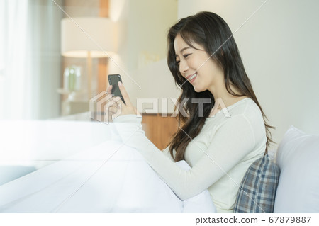 生活方式，女人，白色 67879887