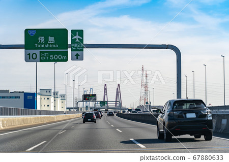 Aichi prefecture, Tobishima interchange exit soon Aichi prefecture, Tobishima interchange exit soon 67880633