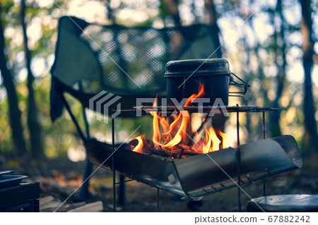 Camping photo bonfire flame 67882242