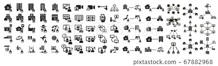 Telework icon set 67882968