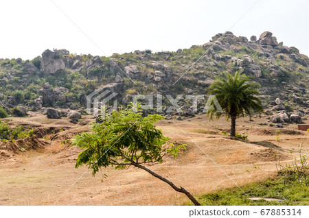 Landscape view of dry hilly area of Chota Nagpur 67885314