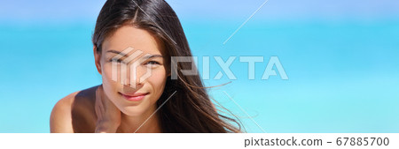 Asian beauty woman body care banner Asian beauty woman body care banner 67885700