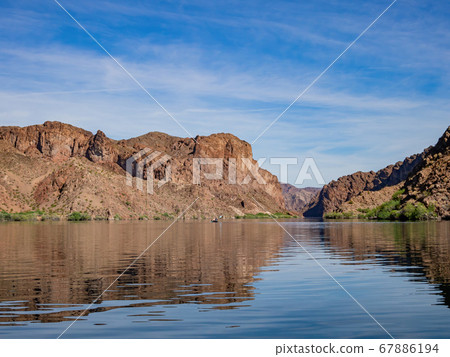 Sunny view of the beautiful landscape around 67886194