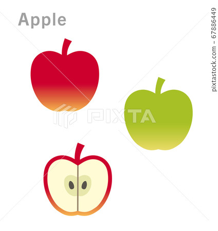 Illustration Of Green Apple And Red Apple And Stock Illustration