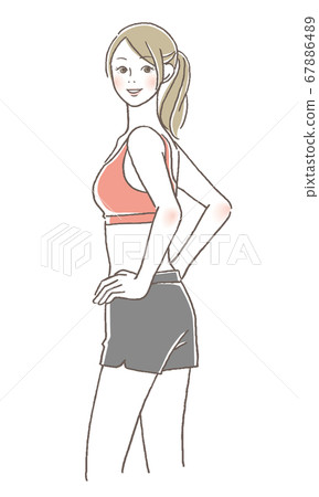 一個女人去運動 67886489
