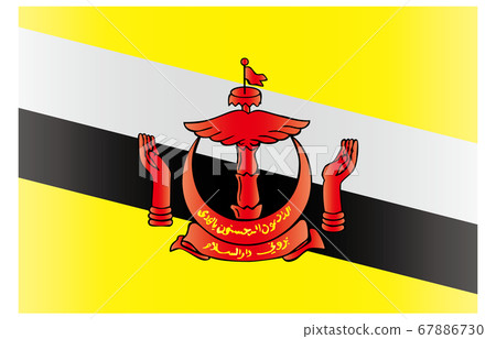 New World Flag 2:3 Ver gradation Brunei New World Flag 2:3 Ver gradation Brunei 67886730