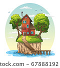 Red House On An Island. 67888192