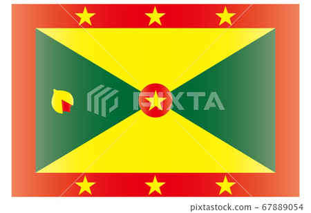 New World Flag 2:3 Ver gradation Grenada New World Flag 2:3 Ver gradation Grenada 67889054