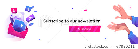 Subscribe to our newsletter cartoon banner, news 67889211