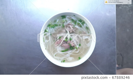 Vietnamese street beef rice noodles Vietnamese street beef rice noodles 67889246