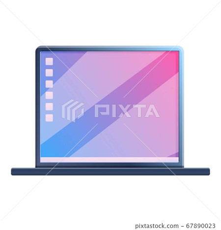 Internet laptop icon, cartoon style 67890023