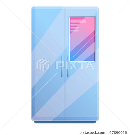 Smart fridge icon, cartoon style Smart fridge icon, cartoon style 67890056